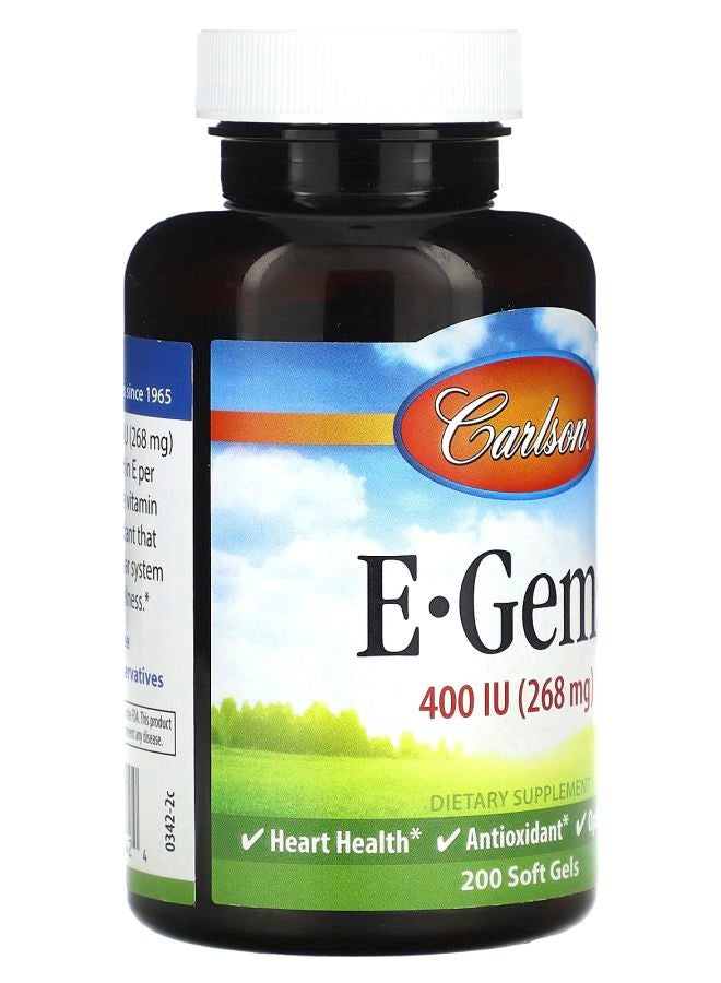 Carlson E Gems 400 IU (268 mg) 200 Soft Gels - Image 2