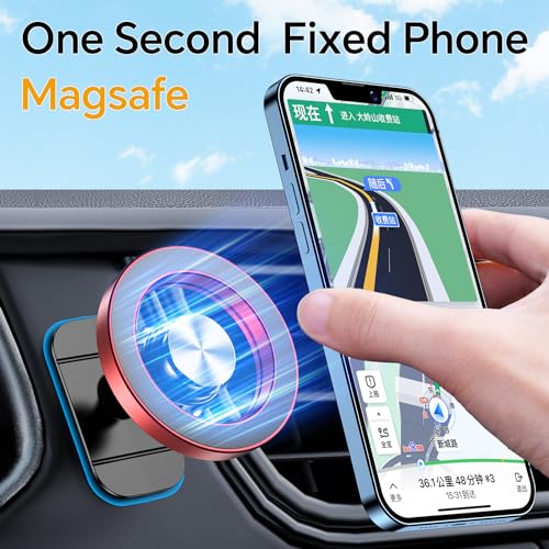 Kaistyle for Magsafe Car Mount【20 Strong Magnets】Magnetic Phone Holder for Car Phone Holder Mount Dash Mounted Holders Cell Phone Holders for Your Car Accessories for Women Men for iPhone 17 16 15 14 - Image 3