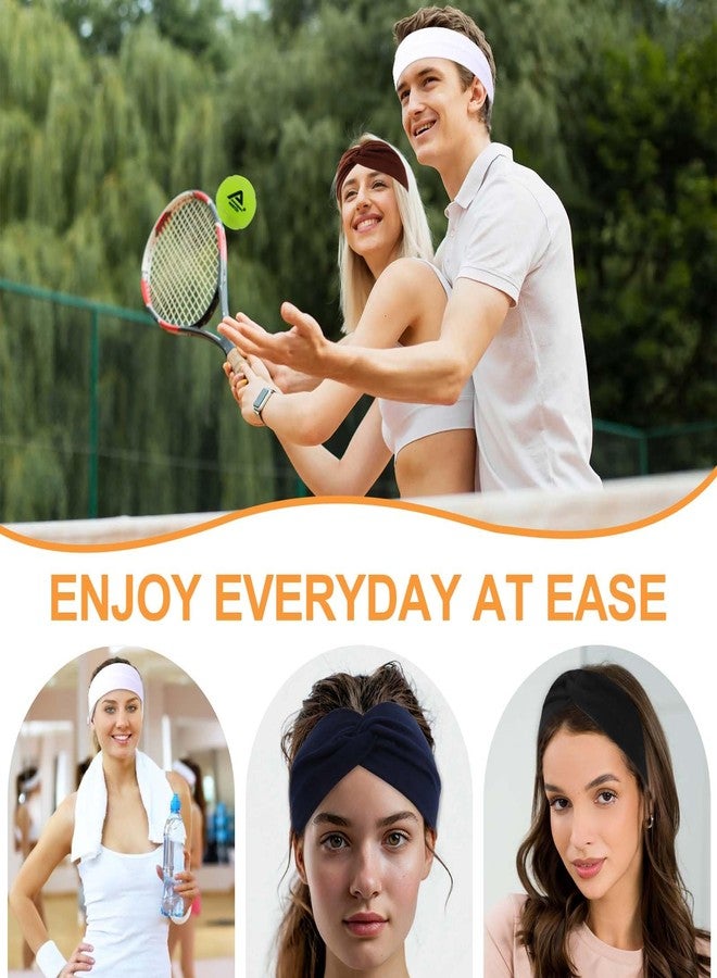 CAVETEE Headbands for Women, Wide Stretchy Headbands Hair Wrap Non Slip Women‘s Hair Bands for Daily Use Sport Yoga Running (Black/Navy Blue/Brown/Gray/Beige/White, one size) - Image 5