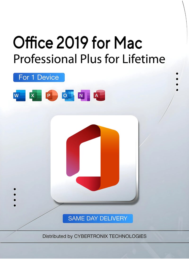Microsoft Office 2019 for Mac | Professional Plus | Lifetime Subscription for 1 Device | Digital License