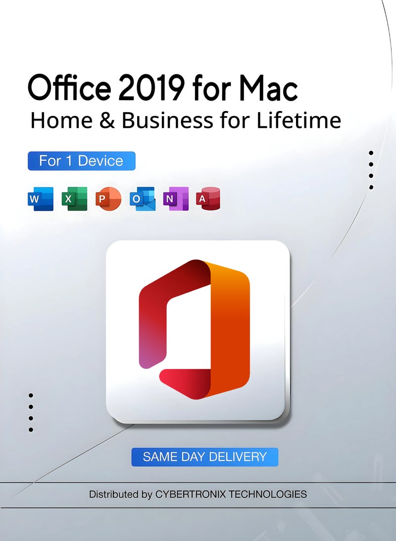 Microsoft Microsoft Office 2019 for Mac | Home & Business | Lifetime Subscription for 1 Device | Digital License