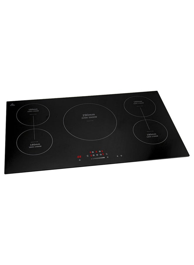 evvoli Bulit-In Induction Hob 5 Burners Soft Touch Control With 9 Stage Power Setting And Saftey Switch 9400 W EVBI-IH905B Black - Image 3