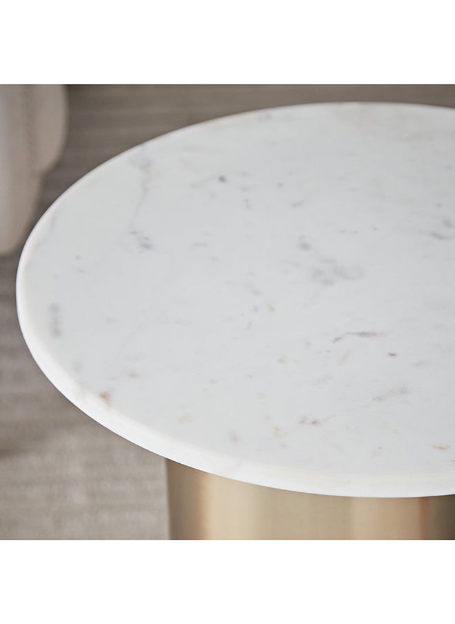 Home Box - Gizza Marble Top End Table 45 x 48 x 45 cm - Image 1