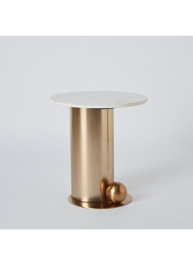 Home Box - Gizza Marble Top End Table 45 x 48 x 45 cm - Image 1