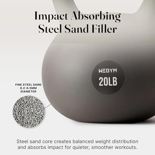WeGym Soft Kettlebell with Cushioned Impact Resistant Base, Anti Slip Wide Grip Handle for Home Workouts, Weightlifting, Full Body Training (20LB Forest) - Image 3