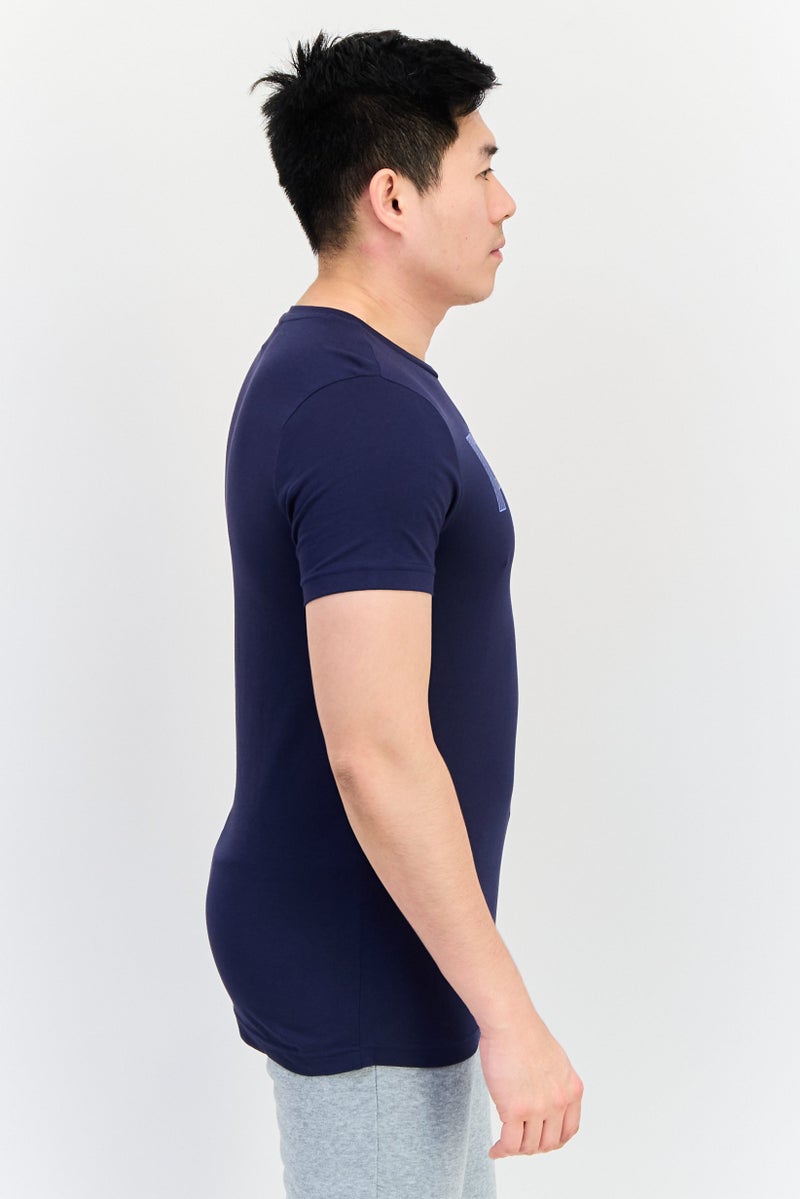 PUMA تي شيرت رجالي ضيق الأكمام قصير، خارجي، لون كحلي - Image 4