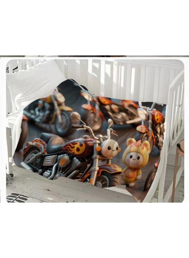 general Baby and children's cartoon flannel thin blanket (warm and comfortable, suitable for sleep, game use) 70cm*100cm - Image 2