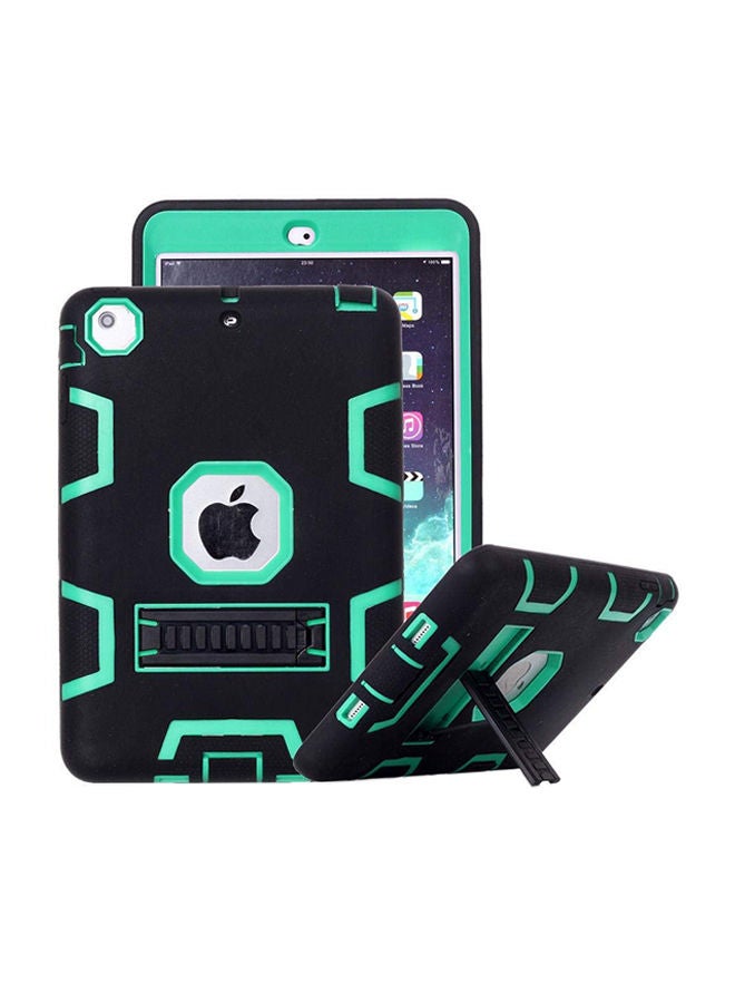 NIBEMINENT Hybrid Rigid Rubber Rugged Case Cover For Apple iPad Air 2 Black/Green - Image 1