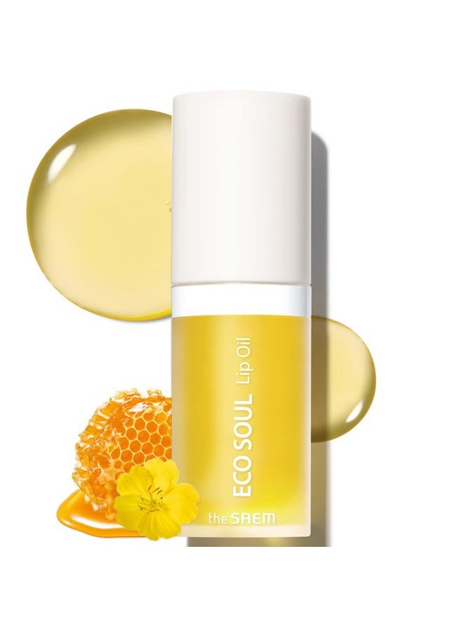 The Saem Eco Soul Lip Oil 01 Honey - Plumping & Hydrating To Nourish Moisturize Lips – Sunflower Seed Olive Soft Glossy For Dry Lips, 0.21 Fl.Oz. - Image 1