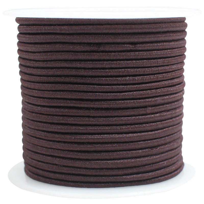 Zhfmly Coffee Elastic Cords 2Mm 2/25 Inch Elastic Round Cord String For Bracelets Small Bungee Shock Cord For Diy Crafts And Sewing 48Ft(Zh175) - Image 1
