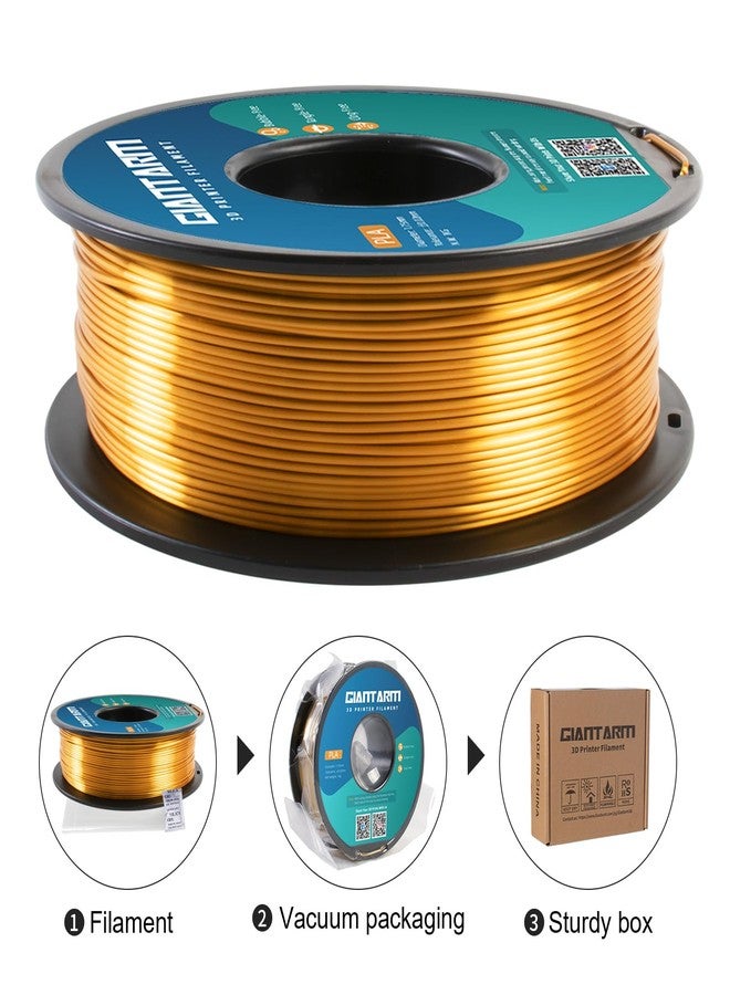 GIANTARM Silk Filament Pla 3D Printer, Silk Gold Pla Filament, 1Kg(2.2lbs) Spool, 1.75mm Dimension Accuracy +/- 0.03mm, 3D Printing Filament - Image 5