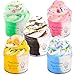 WUJYLY Cloud Slime Kit 5 Pack with Peach Rainbow Lemon Coffee Slime Charms DIY Slime Supplies for Girls and Boys Stress Relief Toy for Kids Education Party Favor Gift and Birthday - Image 2