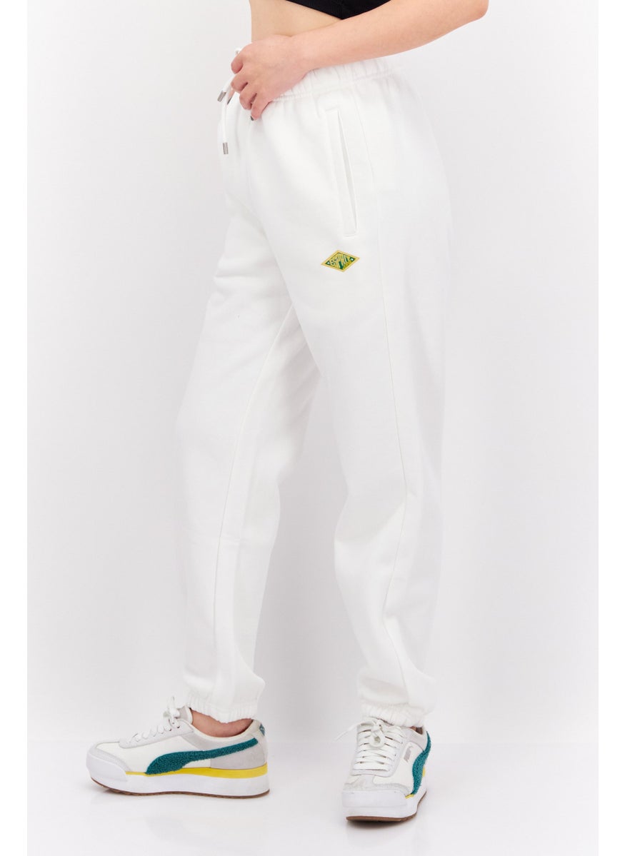ESPRIT Women Straight Leg Solid Jogger Pants, White  - Image 4
