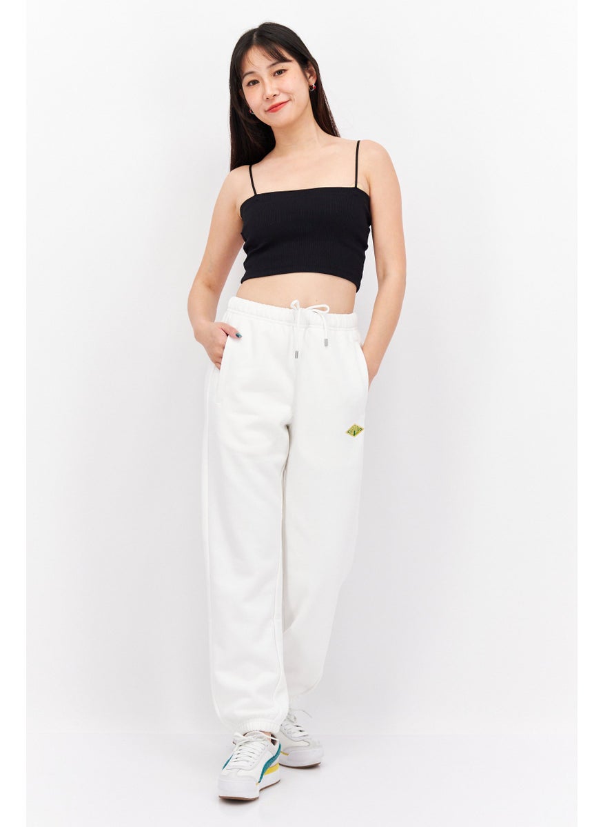 ESPRIT Women Straight Leg Solid Jogger Pants, White  - Image 2