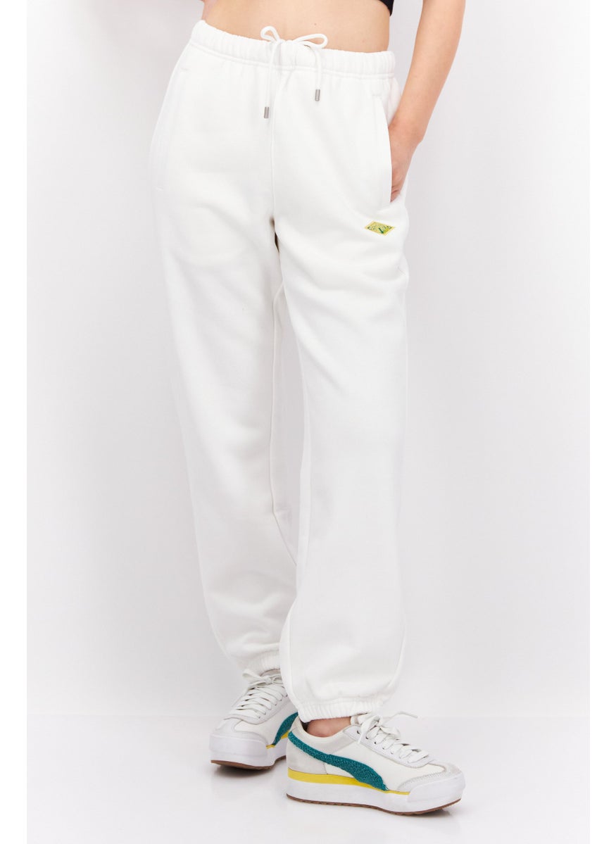 ESPRIT Women Straight Leg Solid Jogger Pants, White  - Image 1