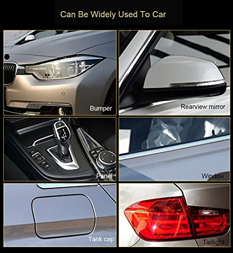fangfei 12 by 48 inches Self Adhesive Auto Car Tint Headlight Taillight Fog Light Vinyl Smoke Film Sheet Sticker Cover Transparent - Image 3