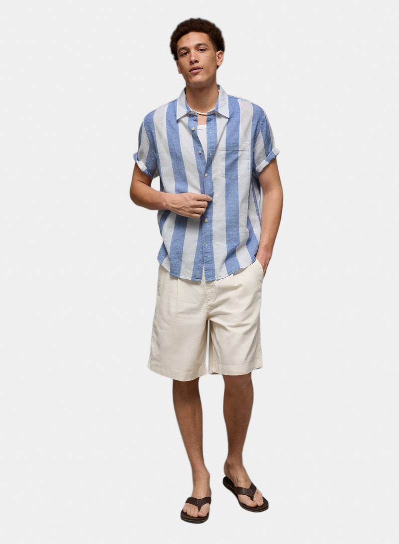 American Eagle AE Standard Fit Linen-Blend Button-Up Shirt - Image 5