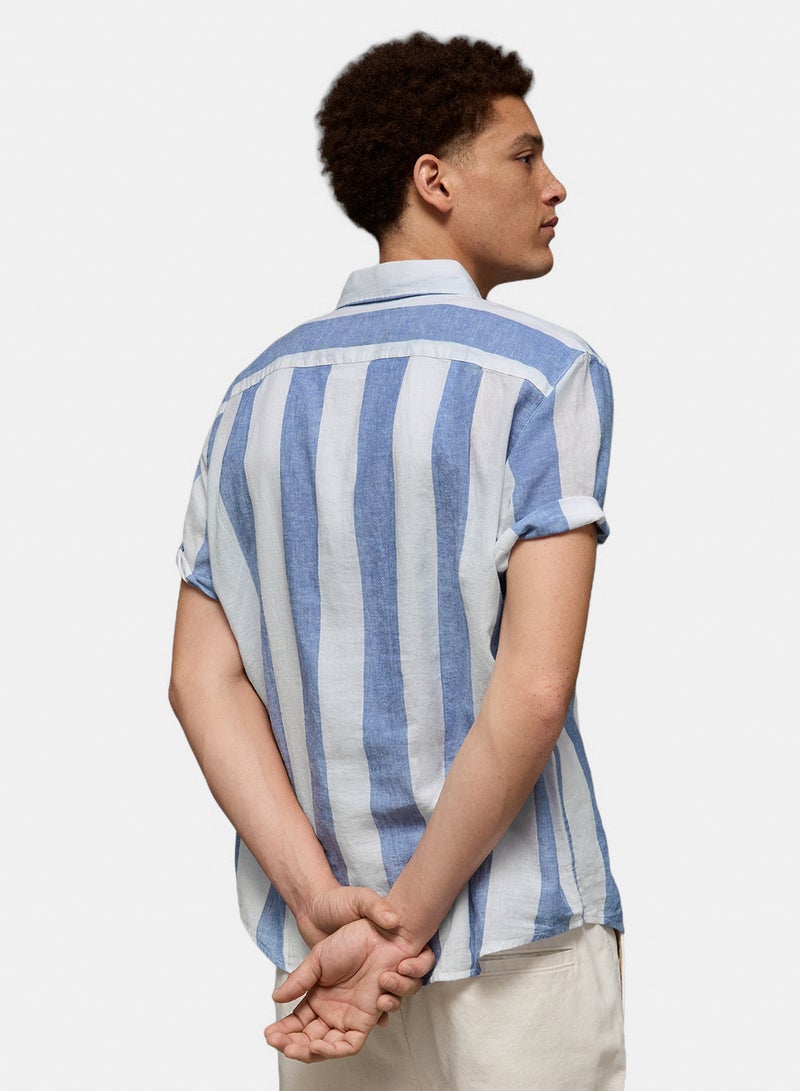 American Eagle AE Standard Fit Linen-Blend Button-Up Shirt - Image 4