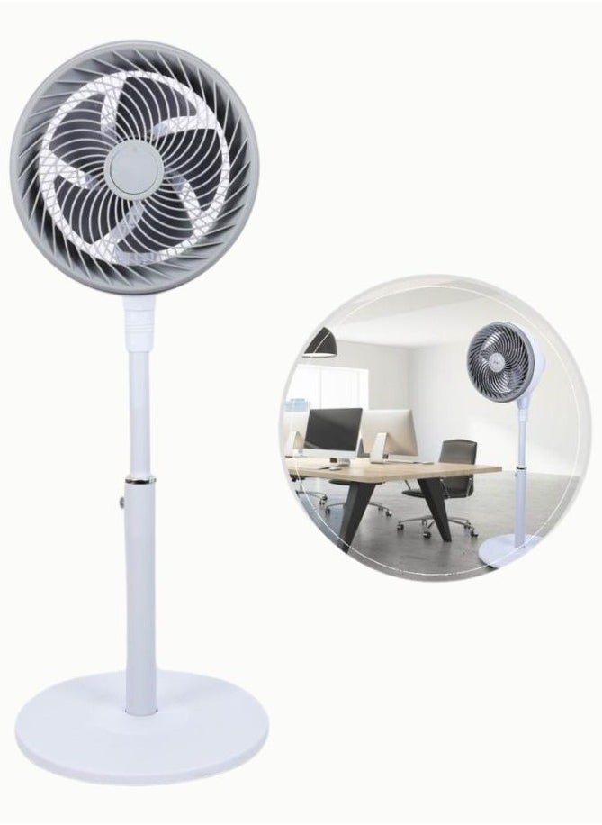 Stand fan with three speeds and five blades  silent operation