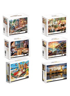 Generic 1000-Piece Large Jigsaw Puzzle – 70x50cm White Art Puzzle for Home & Café Décor, Stress Relief & Brain Training, Water-Resistant & Scratch-Resistant, Perfect Gift for Christmas, New Year, Thanksgiving, Easter & Family Gatherings  - Image 5