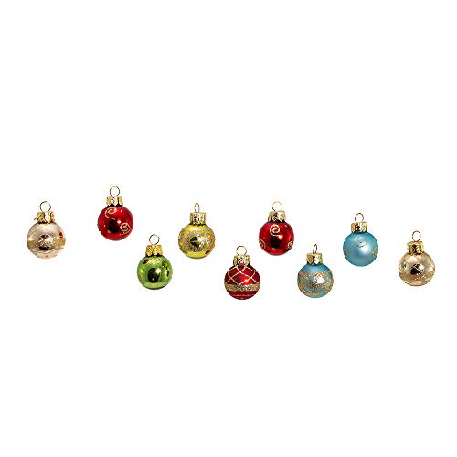Kurt S. Adler Kurt Adler C1899 Petite Treasures Multi Color Ball Christmas Ornament, Set Of 9 - Image 2