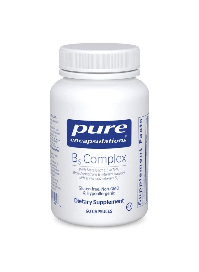 Pure Encapsulations مجمع ب6 ; مكمل فيتامين ب6 لدعم الصحة الخلوية والقلبية والعصبية والنفسية* ; 60 كبسولة - Image 1