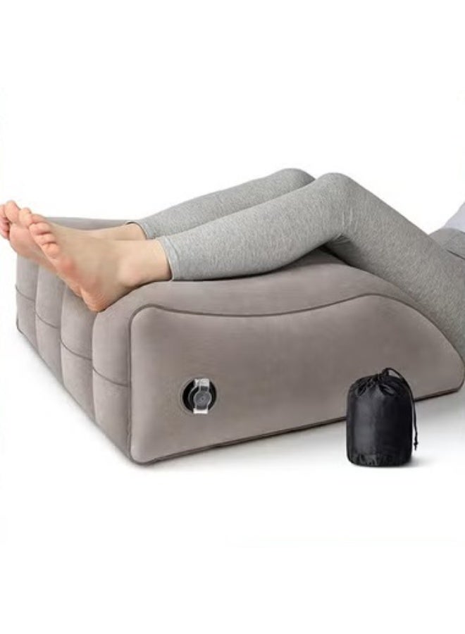 EETU Wedge Pillow For Sleeping,Inflatable Leg Elevation Pillow For Swelling,Circulation,Leg Back Pain Relief,Leg Support Polyvinyl Chloride Pillow For After Aurgery,Hip,Foot,Ankle Recovery - Image 1