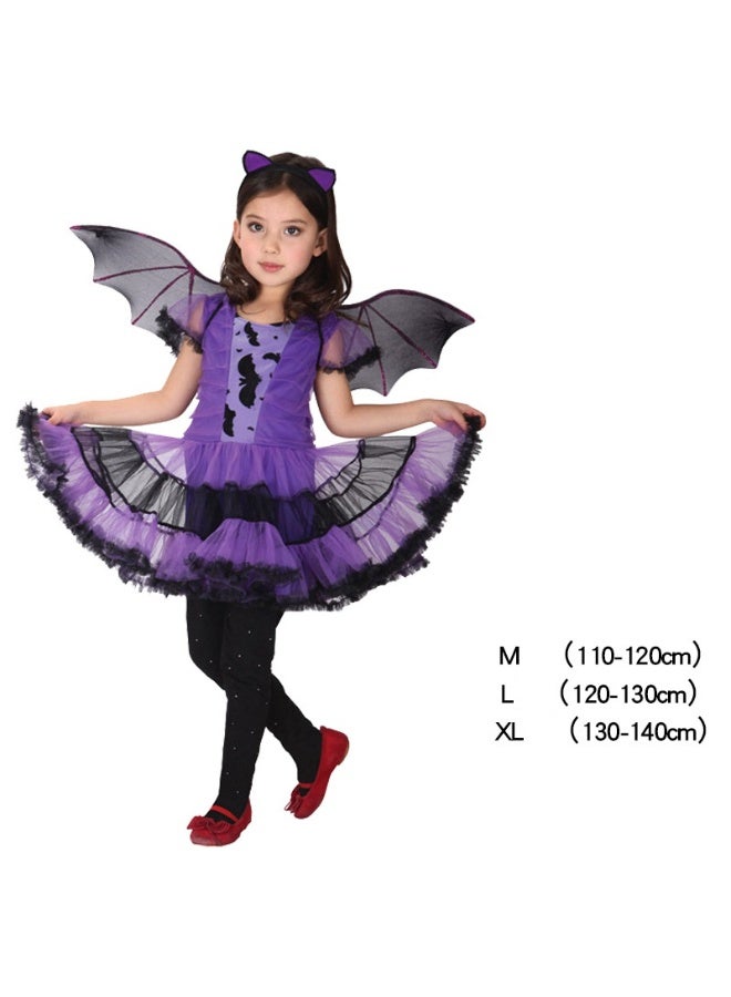 NIBEMINENT Halloween witch performance costumes, witch and wizard performance clothes, cosplay girl witch skirts, children's witch costumes