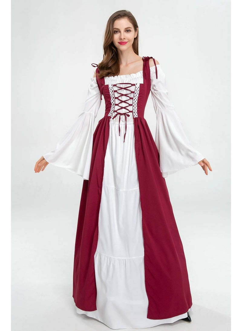 general Medieval Costume for Women Europe and America Style Middle Ages Revival Princess Cosplay Costume Birthday Party Dress for Women - Image 1
