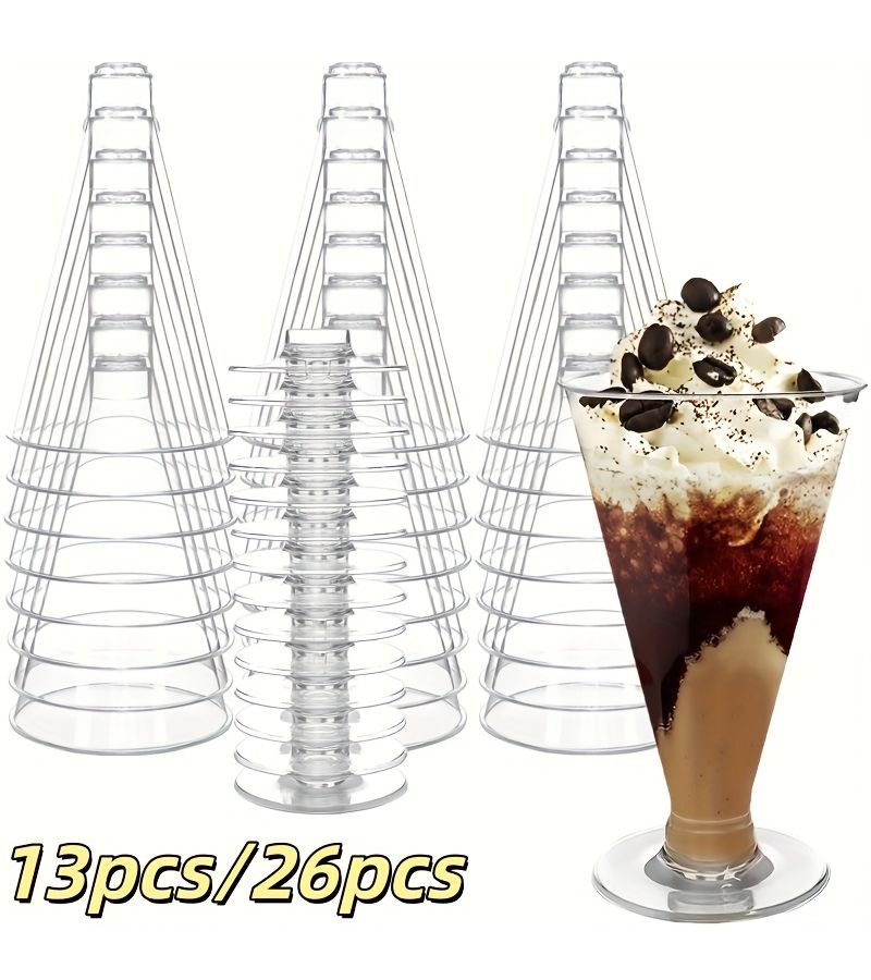 26pcs Mousse Cups for Dessert Party Ice Cream and Drinks - Image 1