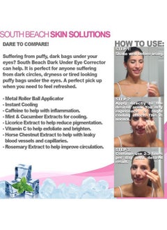 South Beach Skin Solutions South Beach Dark Under Eye Corrector - Natural Salon Strength Anti Aging Under Eye Cream Treatment - Perfect for Tired Looking Dark Circles, Puffiness, Dark Bags, Dryness - Safe, No Harmful Chemicals  - Image 4