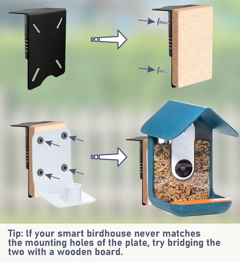 Ansionsol 105 Inch Smart Bird Feeder Pole with 5-Prong Base, Adjustable Bird House Pole Mount Kit for Outdoors, Heavy Duty Bird Feeder Stand for Wild Birds Watching, Black - Image 4