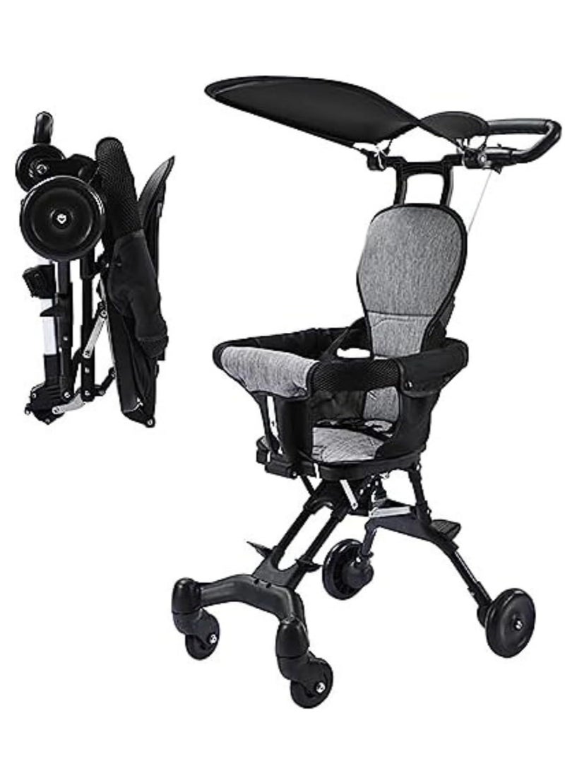 KH  Baby Stroller Lightweight Foldable for Travel – Cabin Friendly Trolley Pram for Kids, Perfect for Airplane Travel, Shopping, Walking, Ideal for Babies and Toddlers Up to 5 Years - Image 2