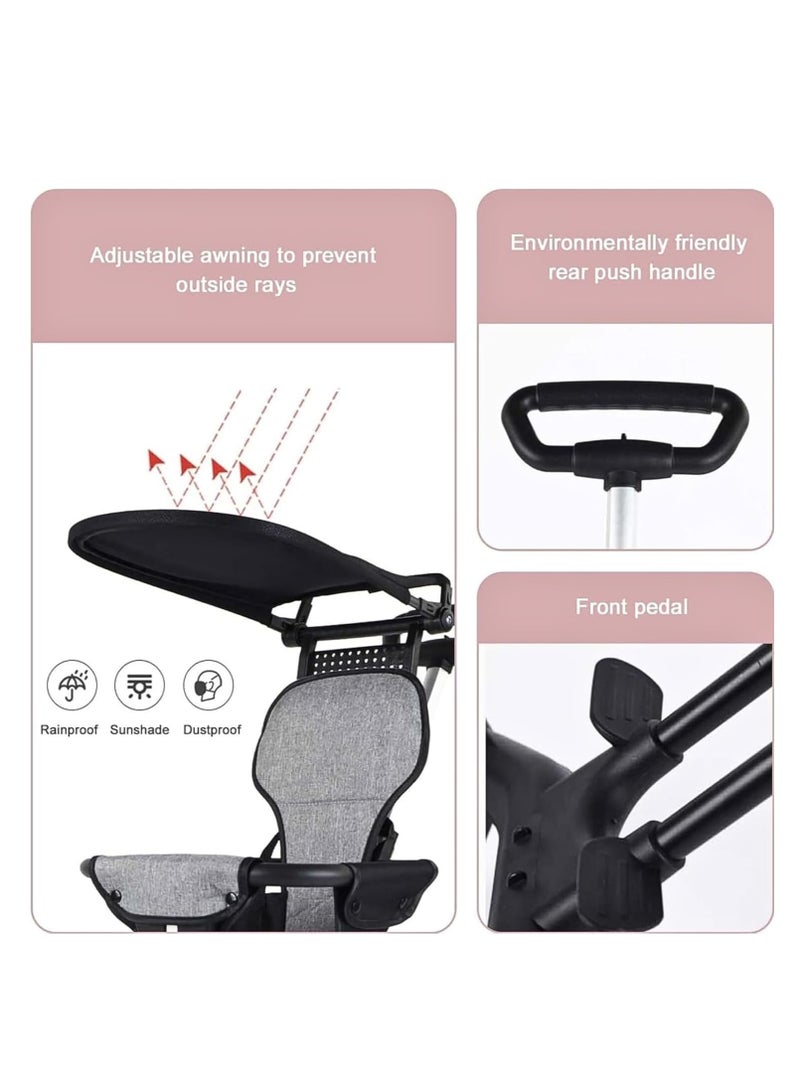 KH  Baby Stroller Lightweight Foldable for Travel – Cabin Friendly Trolley Pram for Kids, Perfect for Airplane Travel, Shopping, Walking, Ideal for Babies and Toddlers Up to 5 Years - Image 4