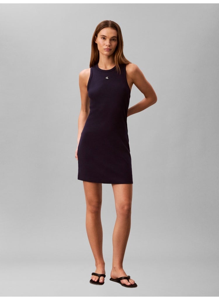 Calvin Klein Jeans Waffle Texture Mini Dress - Image 1