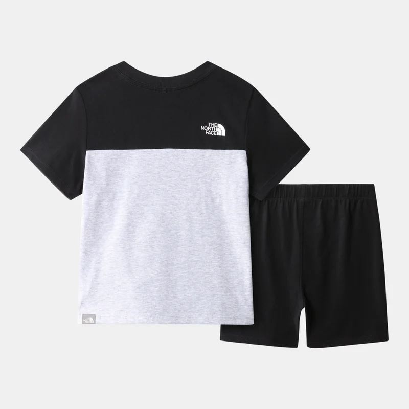 ذا نورث فيس طقم تي شيرت وشورت صيفي للأطفال
