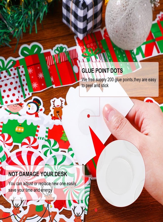 Containlol 70 Pcs Christmas Bulletin Board Borders Christmas Border Santa Claus Snowman Elk Lights Gift Box Xmas Borders Decoration for Christmas Holiday Classroom Bulletin Board Border Wall Decors - Image 3