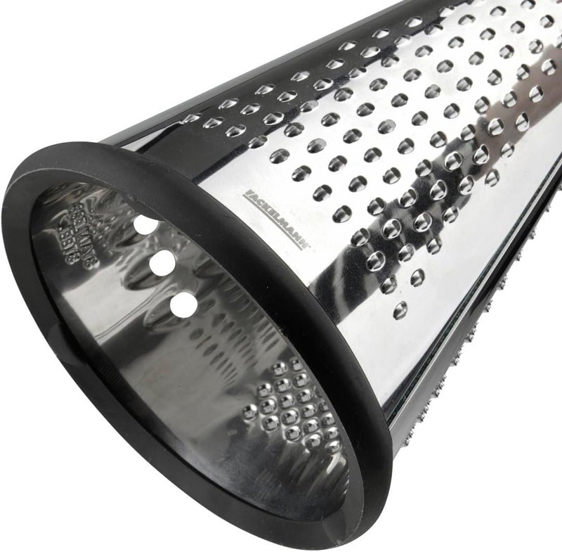 FACKELMANN 31036 Stainless Steel Grater, Cheese Grater, Vegetable Grater, FSC-Certified Wooden Handle, Stainless Steel, 24 x 12 cm - Image 2