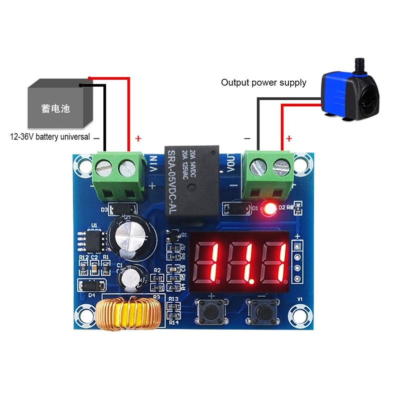 DC 12V 36V Battery Undervoltage Disconnect Board Output Over Discharge Control Module - Image 4