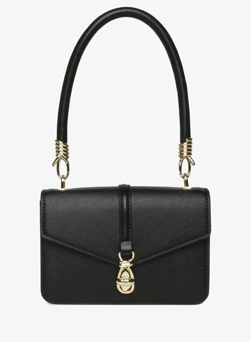 Steve Madden Bsax Black Women's Flap Shoulder Bag