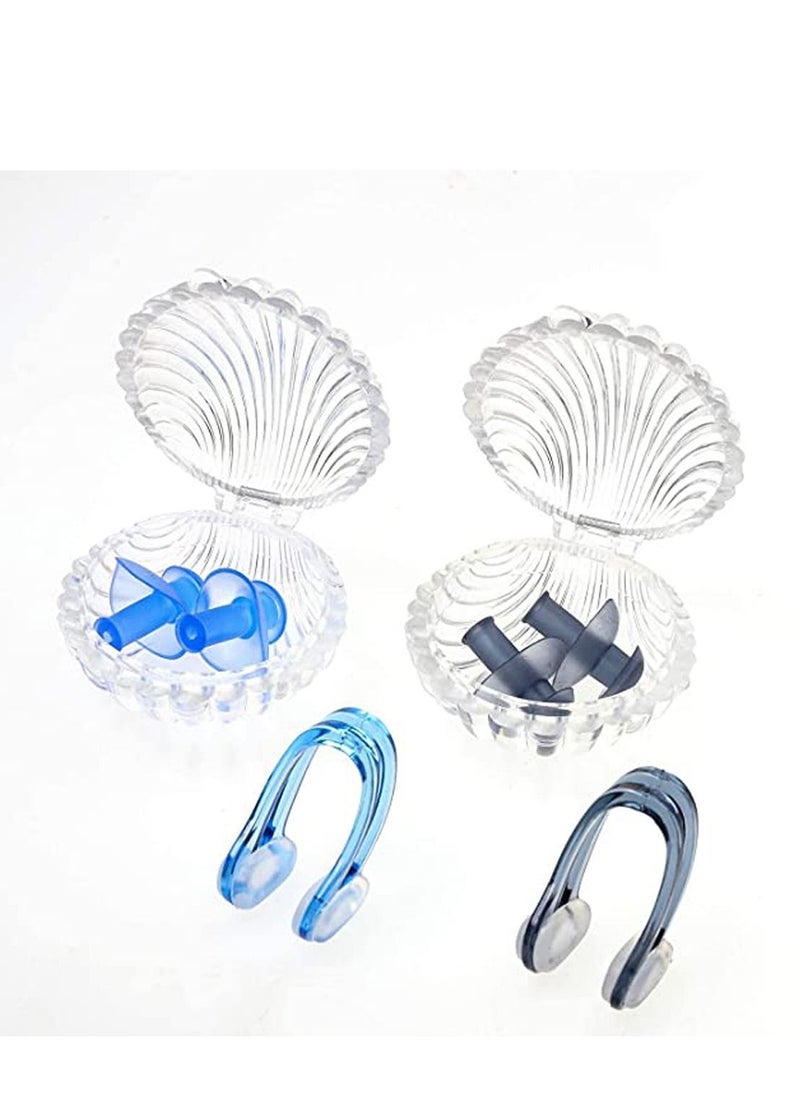 Swimming Nose Clips and Earplugs Set, 6 Pieces Headband Ear Plugs Clip Protector Swim for Kids Adults Children Training Beginners Competitions
