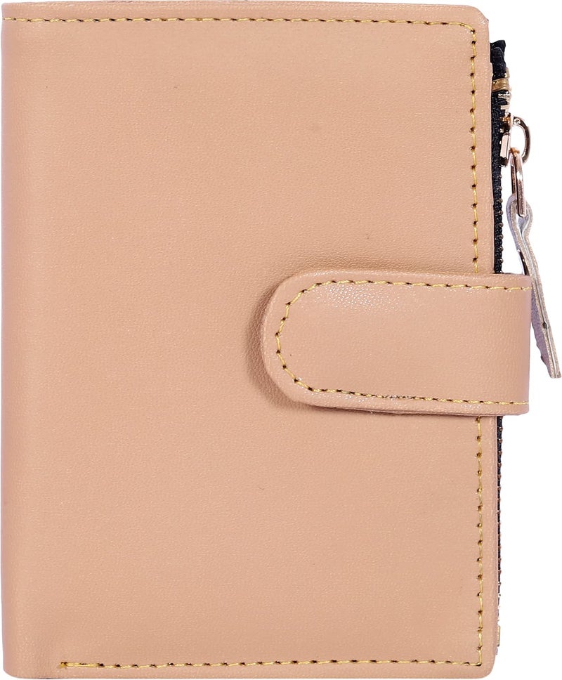 SAMTROH Small Women's Wallet -PU Leather Multi Wallets | Credit Card Holder | Coin Purse Zipper -Small Secure Card Case/Gift Wallet for Women and Girls (Beige) - Image 5