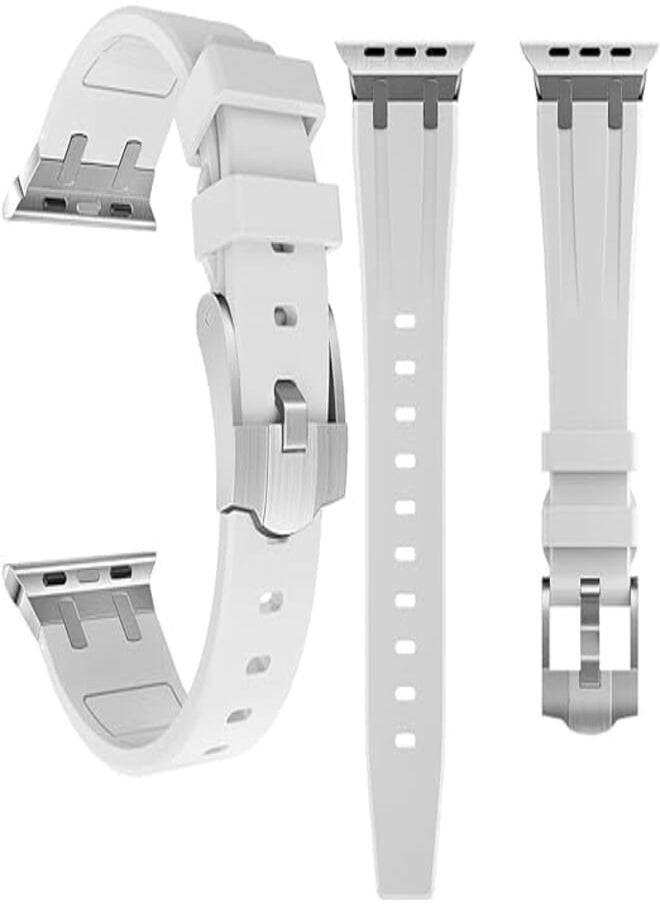 Generic - Compatible with T900 Ultra Watch Band for Men Women, New Design Soft Silicone Strap for T900 Ultra Watch Series - White - Image 1
