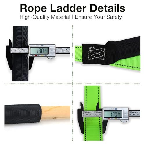 CRAYZA Fire Escape Ladder, 10 Feet Portable Safety Rope Ladder with 2 Hooks for 2-3 Story Homes, Multi-use for Kids and Adults - Image 4