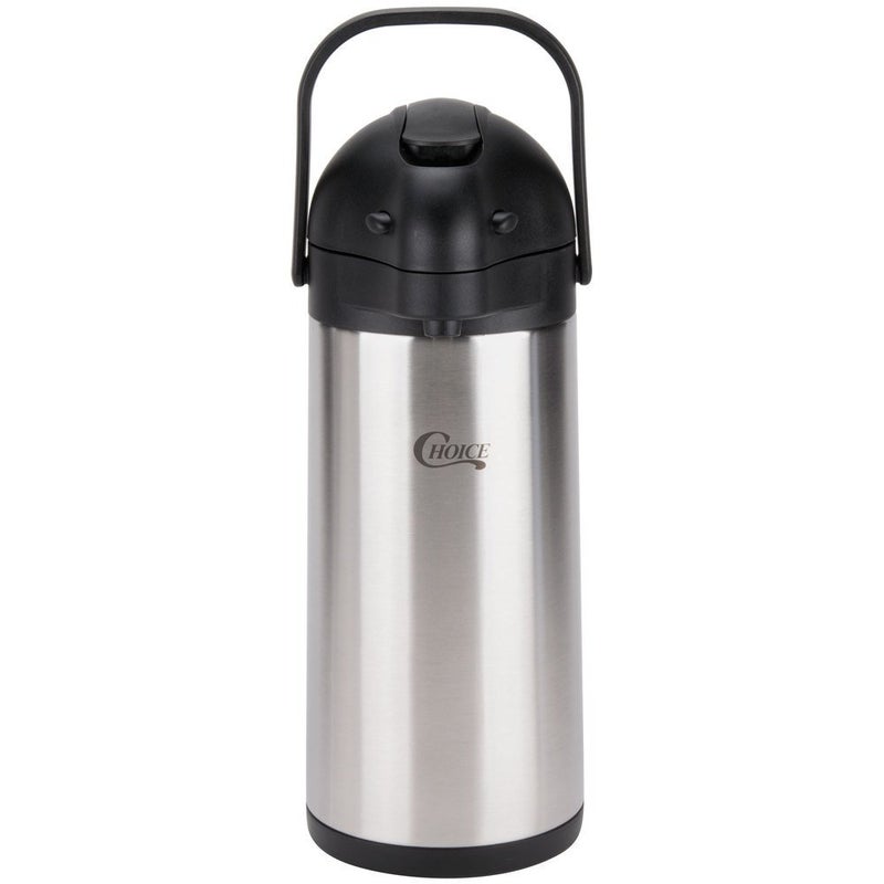 Winco Stainless Steel Lined Airpot 3Liter Lever Top - Image 1