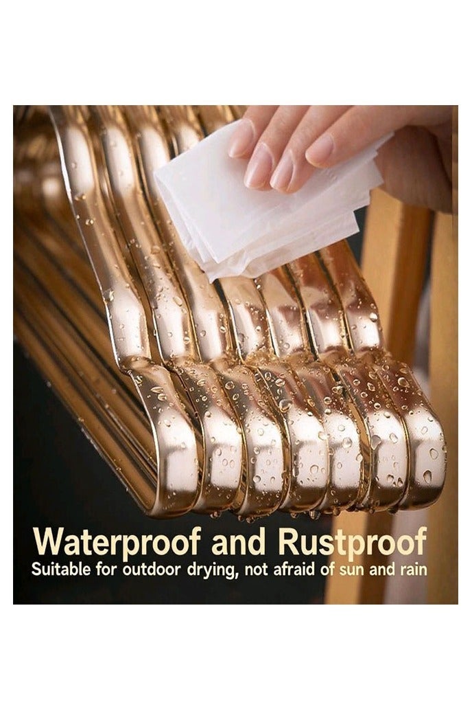 5 Pieces Set Aluminum Alloy Clothes Hanger Widened, Anti Slip, No Marks, No Rust, Drying Clothes, Light Luxury Clothes Support, Household Clothes Hanger - Image 5