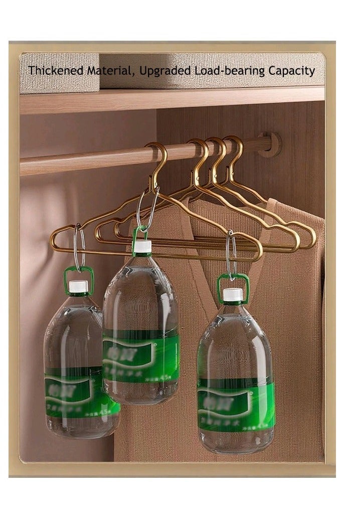 5 Pieces Set Aluminum Alloy Clothes Hanger Widened, Anti Slip, No Marks, No Rust, Drying Clothes, Light Luxury Clothes Support, Household Clothes Hanger - Image 4