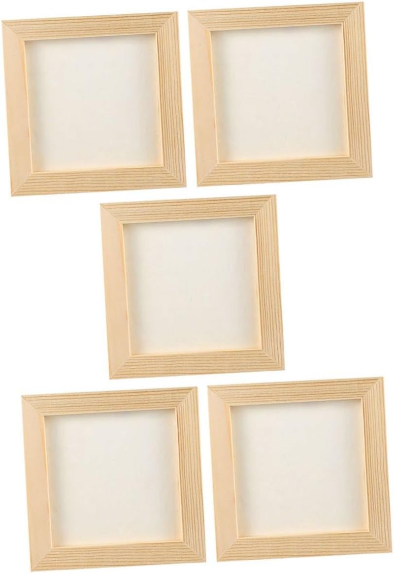 PATKAW 5pcs DIY Wood Picture Frames 20x20cm Lightweight Craft Frames for ” Clay Painting for ”s Art Display and Creative Crafts - Image 1