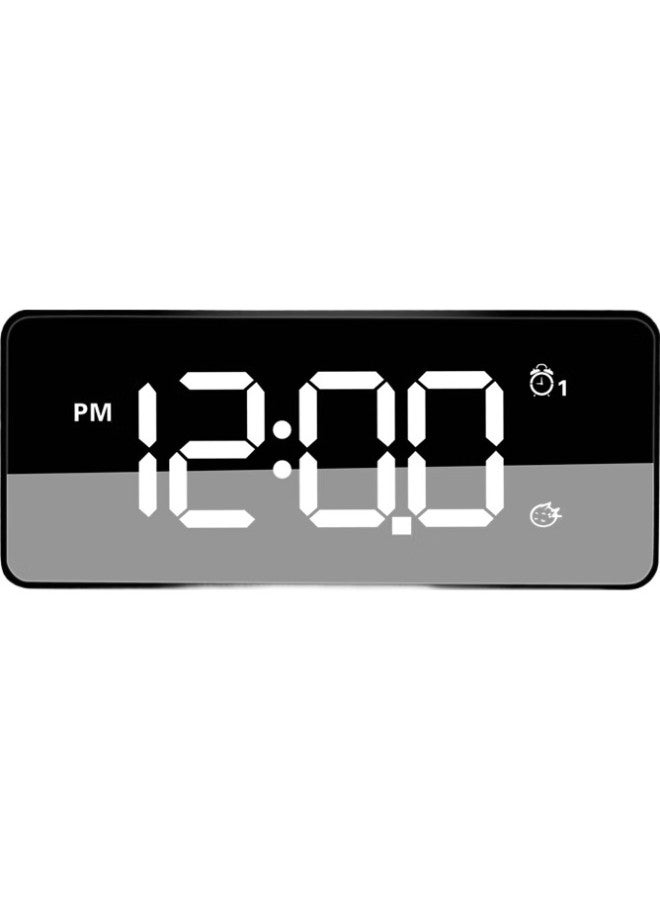 Hense Multifunctional Electronic Smart Alarm Clock With Sound Control, Rechargeable, Alarm Watch For Students And Children, Bedroom Night Light, Lazy Digital Clock For Desktop Ha92 Black - Image 2