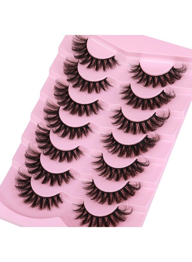 جيمير رموش جيمير المنك، رموش عين القطة الرقيقة، رموش صناعية كثيفة 6D تبدو مثل وصلات الرموش، رموش صناعية سميكة وناعمة ومجعدة، عبوة من 7 أزواج - Image 5